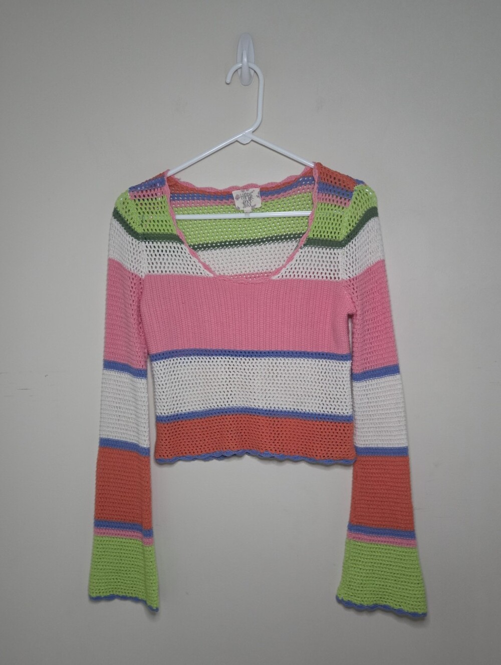 Women's Hippe Rose Multicolor Knit Sweater Sz Medium